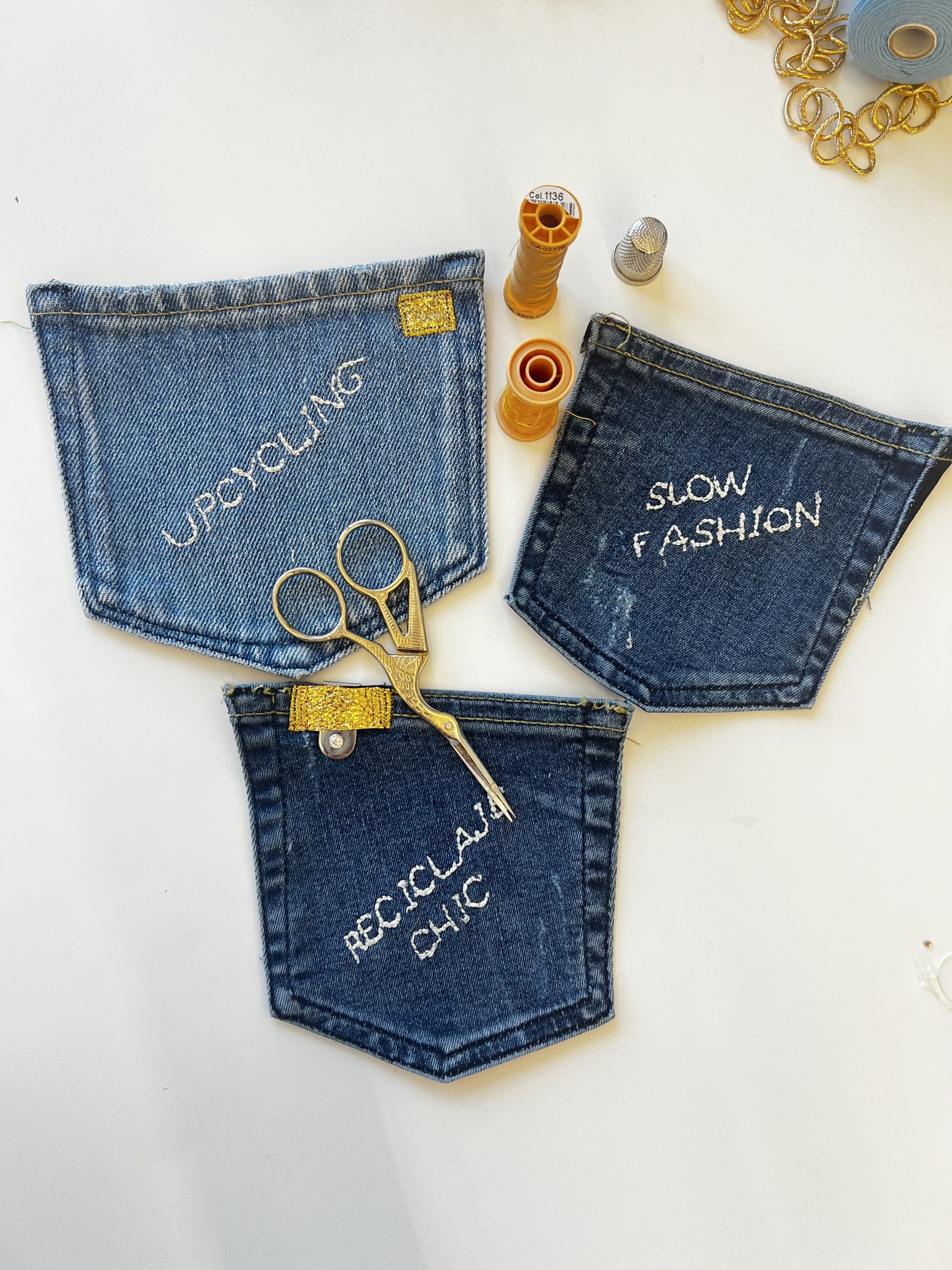 piezas únicas de denim reciclado transformadas en experiencia privada de moda en Madrid - Vikileria Revive.